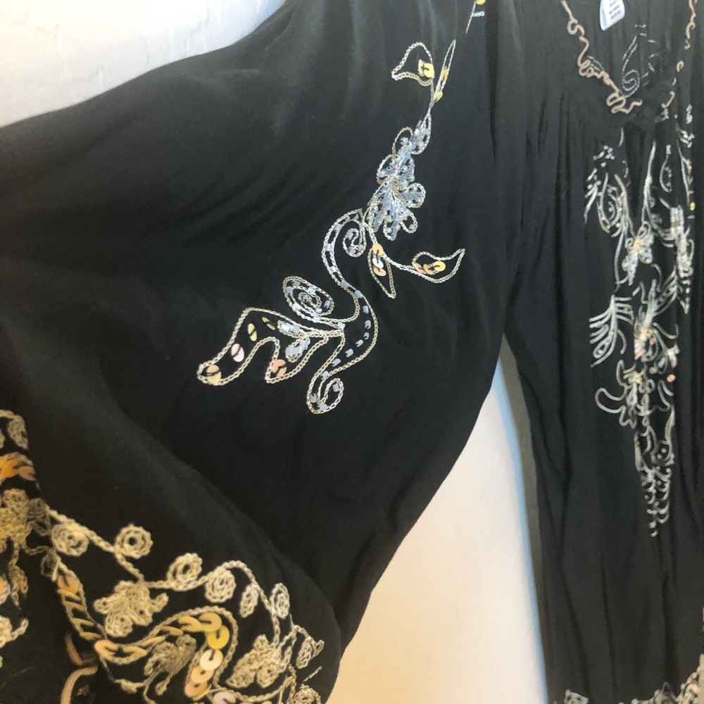 Beautiful blouse with sequins and beads all over